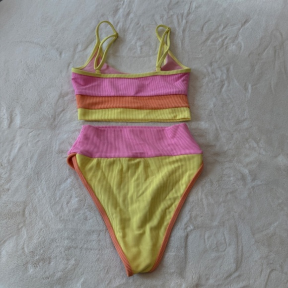 New! SET Beach Riot Eva Emmy Bikini Fruity Colorblock Bikini 31105 - Picture 7 of 12